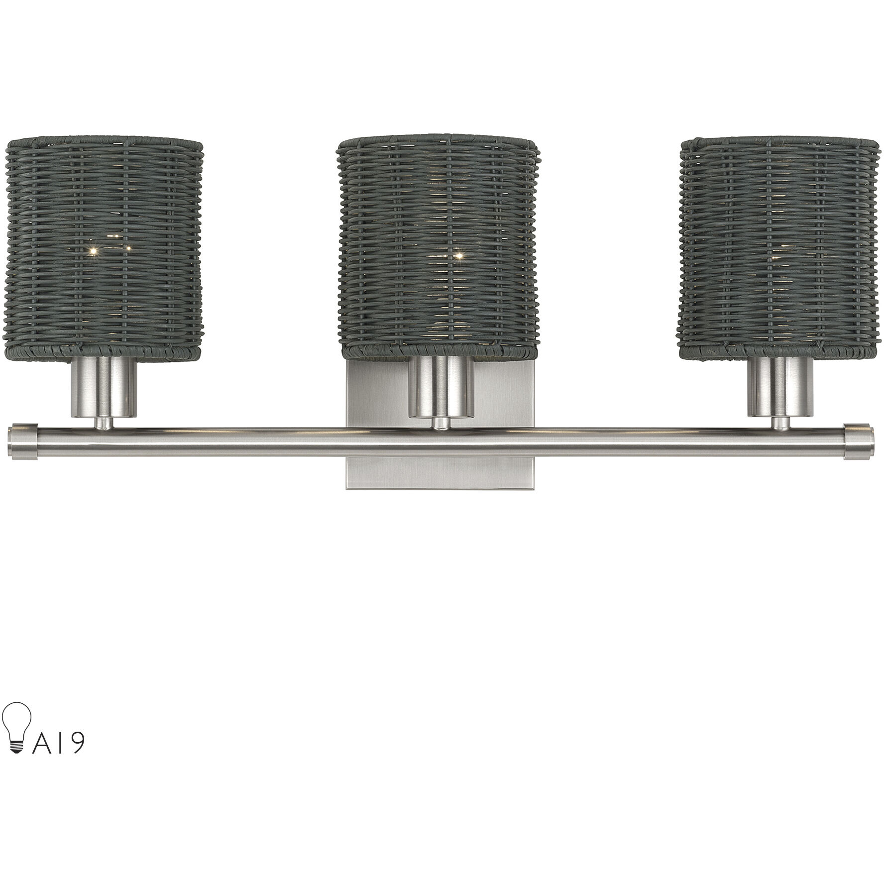 Weavington 3 Light 23.5 inch Brushed Nickel Vanity Wall Sconce Wall Light