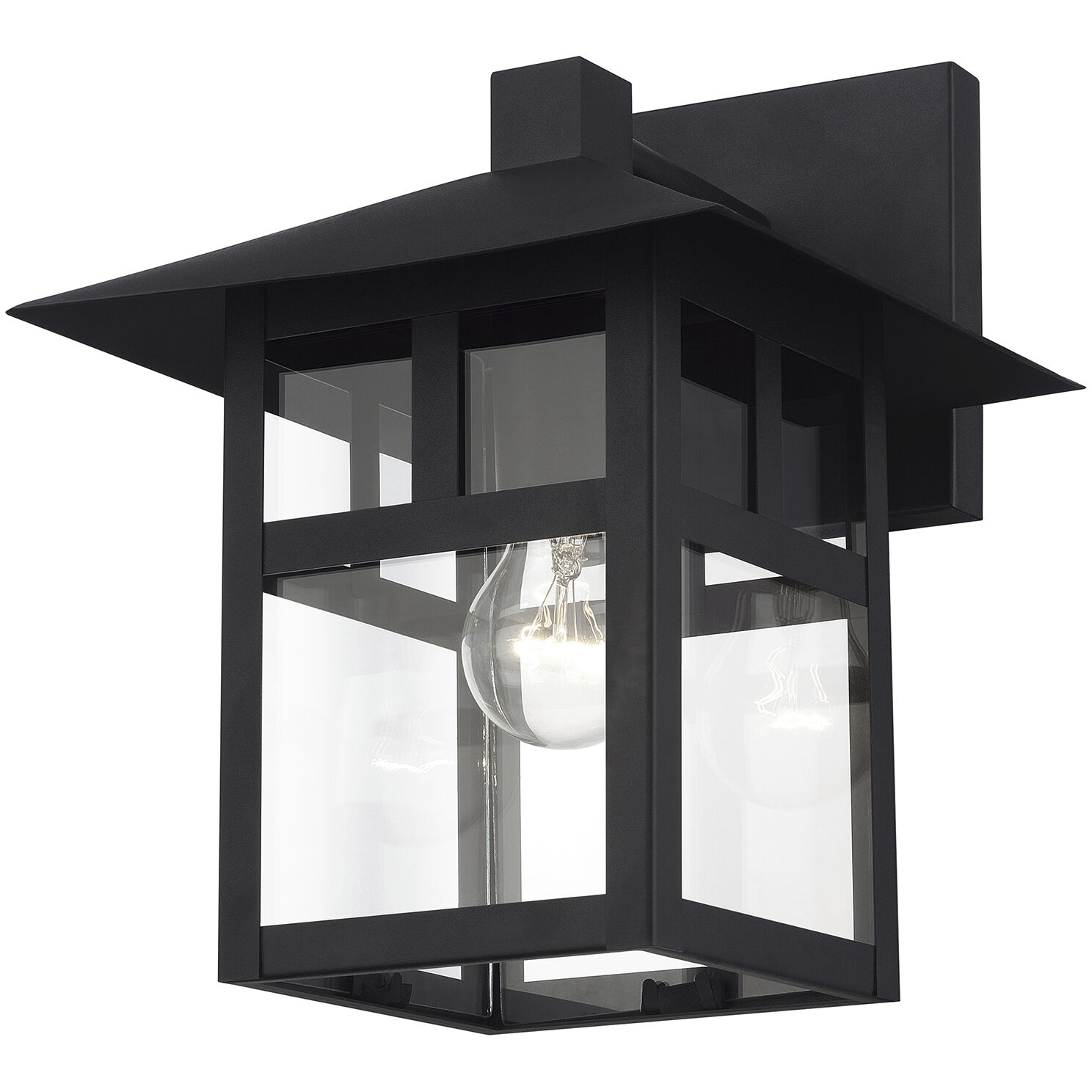 Crestlake 1 Light 11.5 inch Textured Black Outdoor Wall Lantern