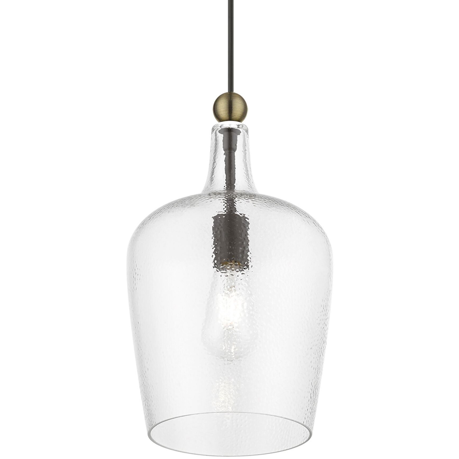 Avery 1 Light 9 inch Bronze with Antique Brass Accent Single Pendant Ceiling Light, Single