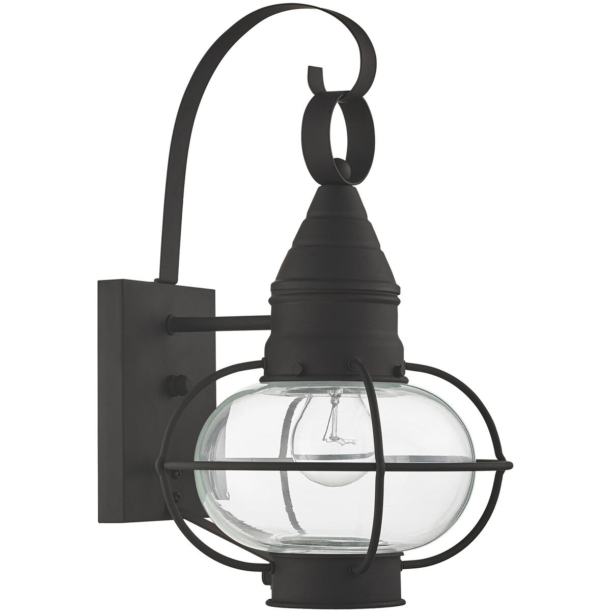 Newburyport 1 Light 14.75 inch Black Outdoor Wall Lantern