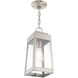 Oslo 1 Light 6 inch Brushed Nickel Outdoor Pendant Lantern