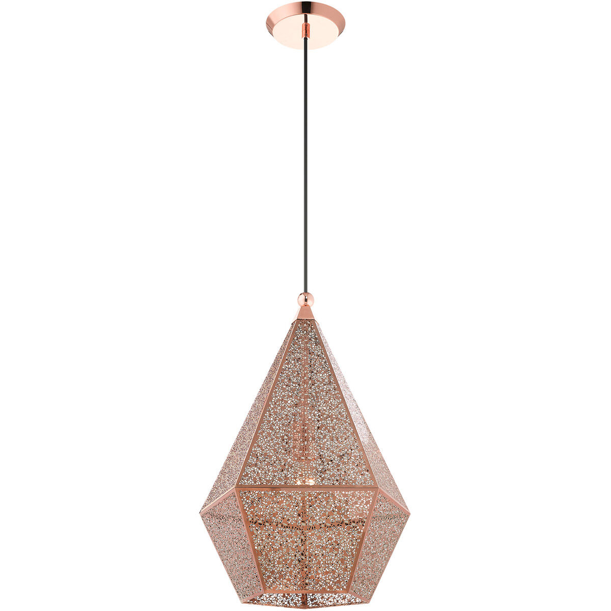 Aberdeen 1 Light 15 inch Rose Gold Pendant Ceiling Light