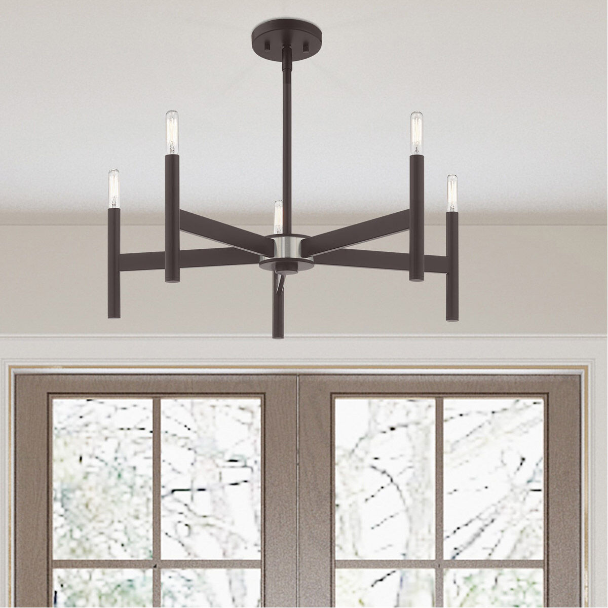 Copenhagen 5 Light 25 inch Bronze Chandelier Ceiling Light