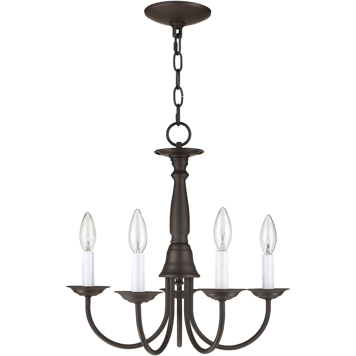 Home Basics 5 Light 18 inch Bronze Chandelier Ceiling Light