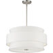 Fontana 5 Light 22 inch Brushed Nickel Pendant Chandelier Ceiling Light