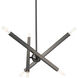 Monaco 6 Light 18 inch Black Chrome Chandelier Ceiling Light