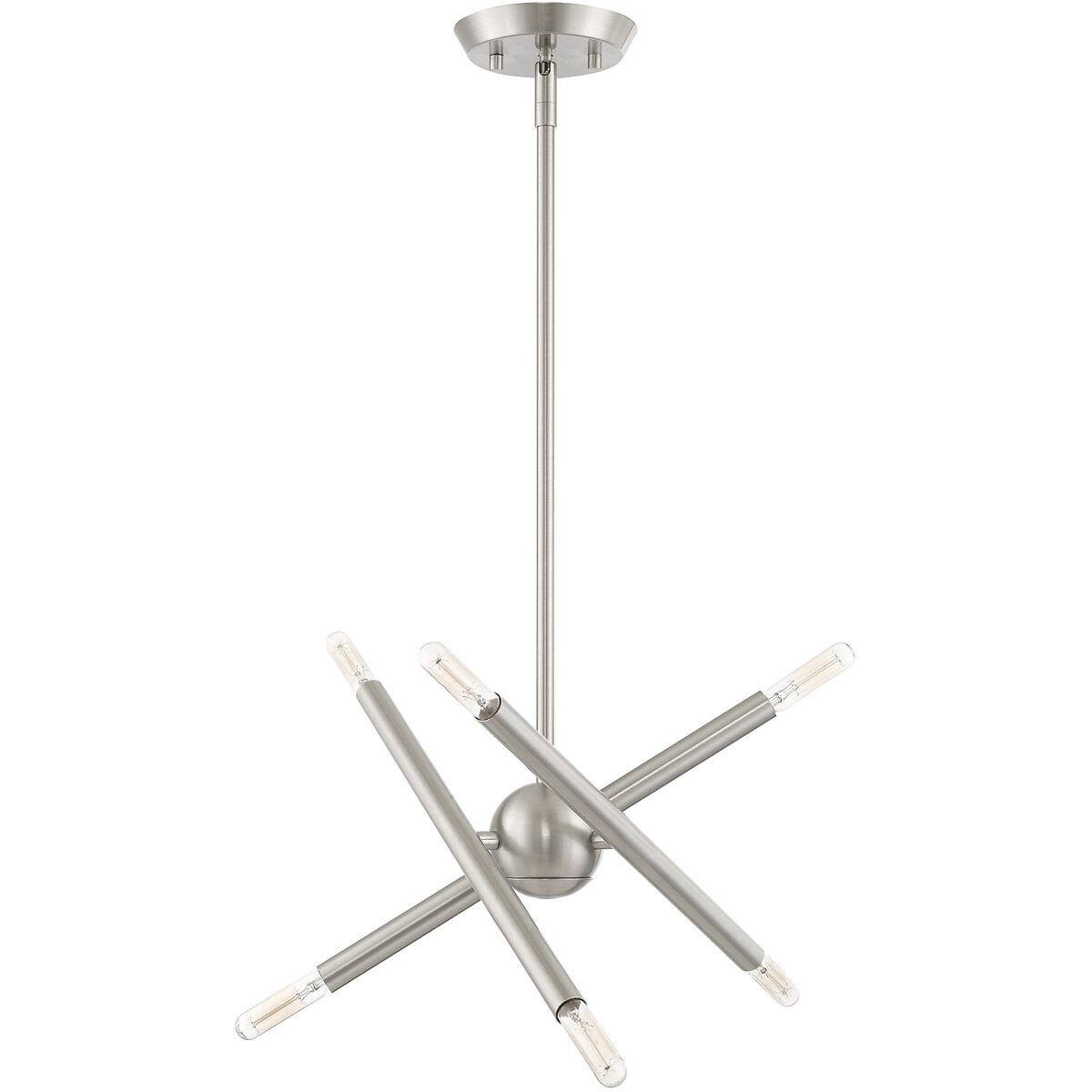 Soho 6 Light 13 inch Brushed Nickel Chandelier Ceiling Light