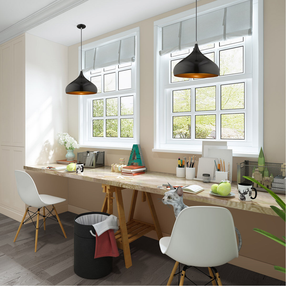 Allison 1 Light 16 inch Shiny Black Mini Pendant Ceiling Light