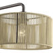 Goldiemesh 3 Light 46 inch English Bronze Linear Chandelier Ceiling Light, Extra Large