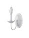Home Basics 1 Light 4 inch White Wall Sconce Wall Light