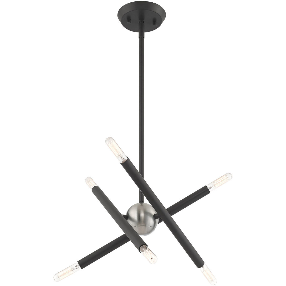 Soho 6 Light 12.5 inch Scandinavian Gray Chandelier Ceiling Light