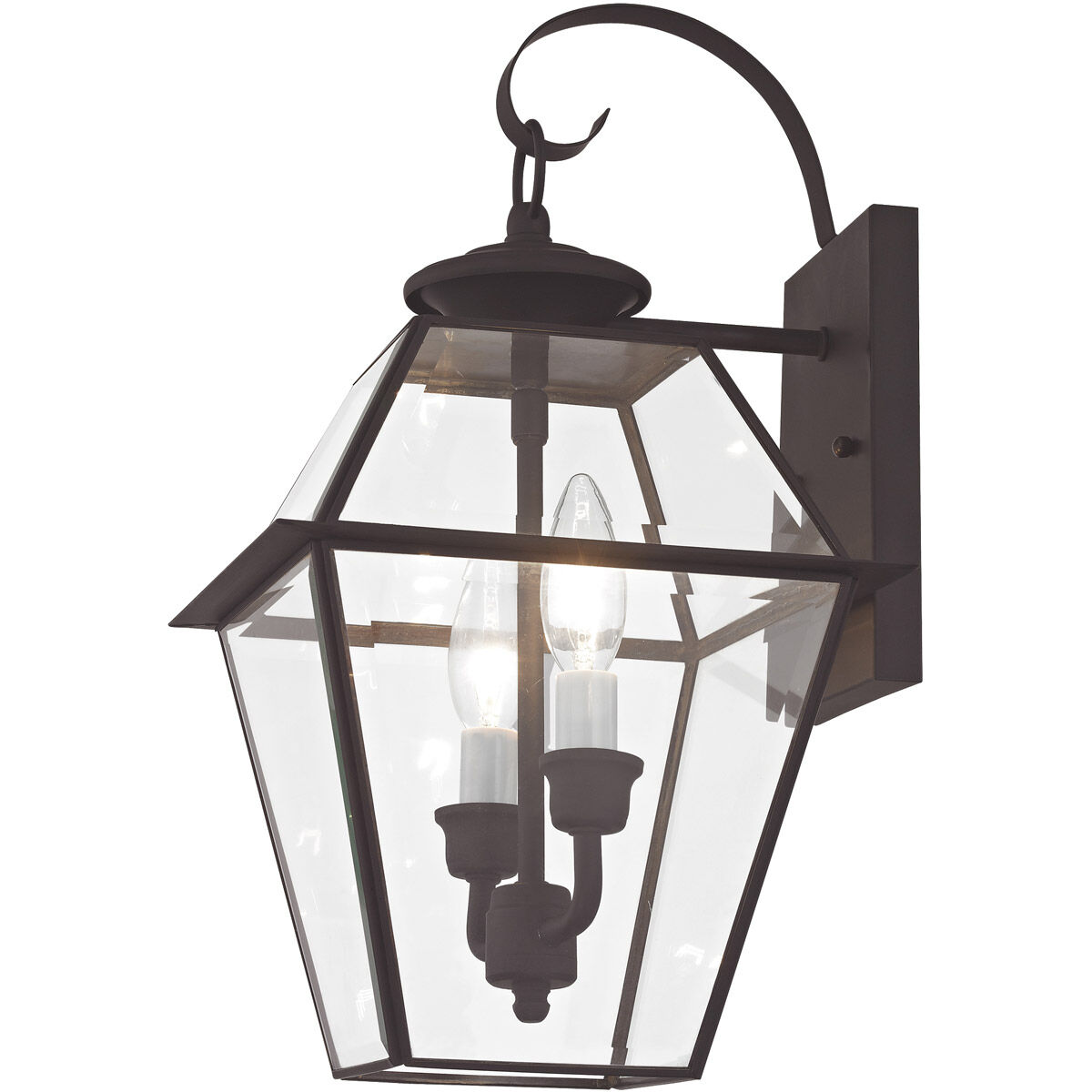 Westover 2 Light 16.5 inch Black Outdoor Wall Lantern
