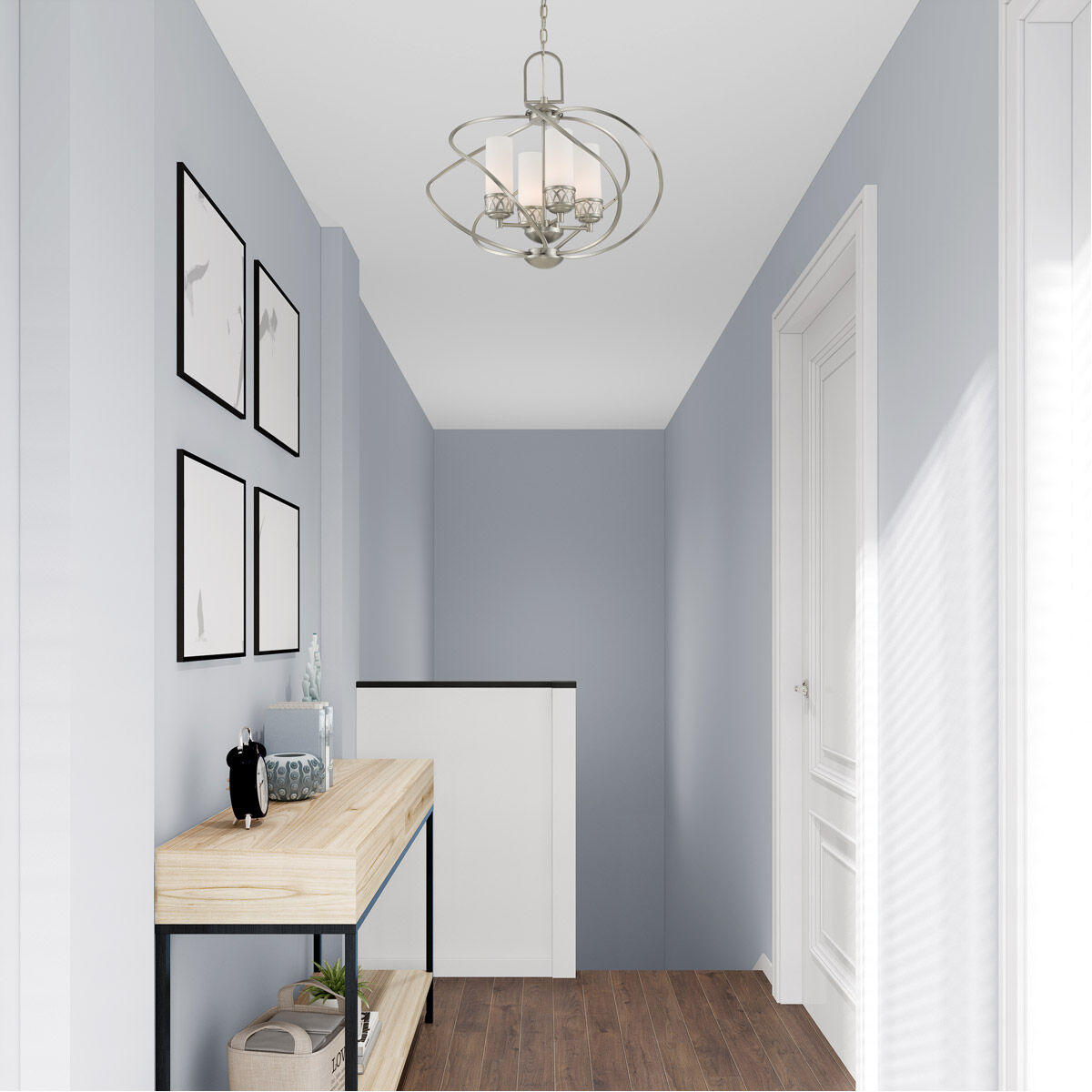 Westfield 4 Light 22 inch Brushed Nickel Chandelier Ceiling Light