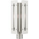 Utrecht 1 Light 20 inch Brushed Nickel Accents Outdoor Post Top Lantern