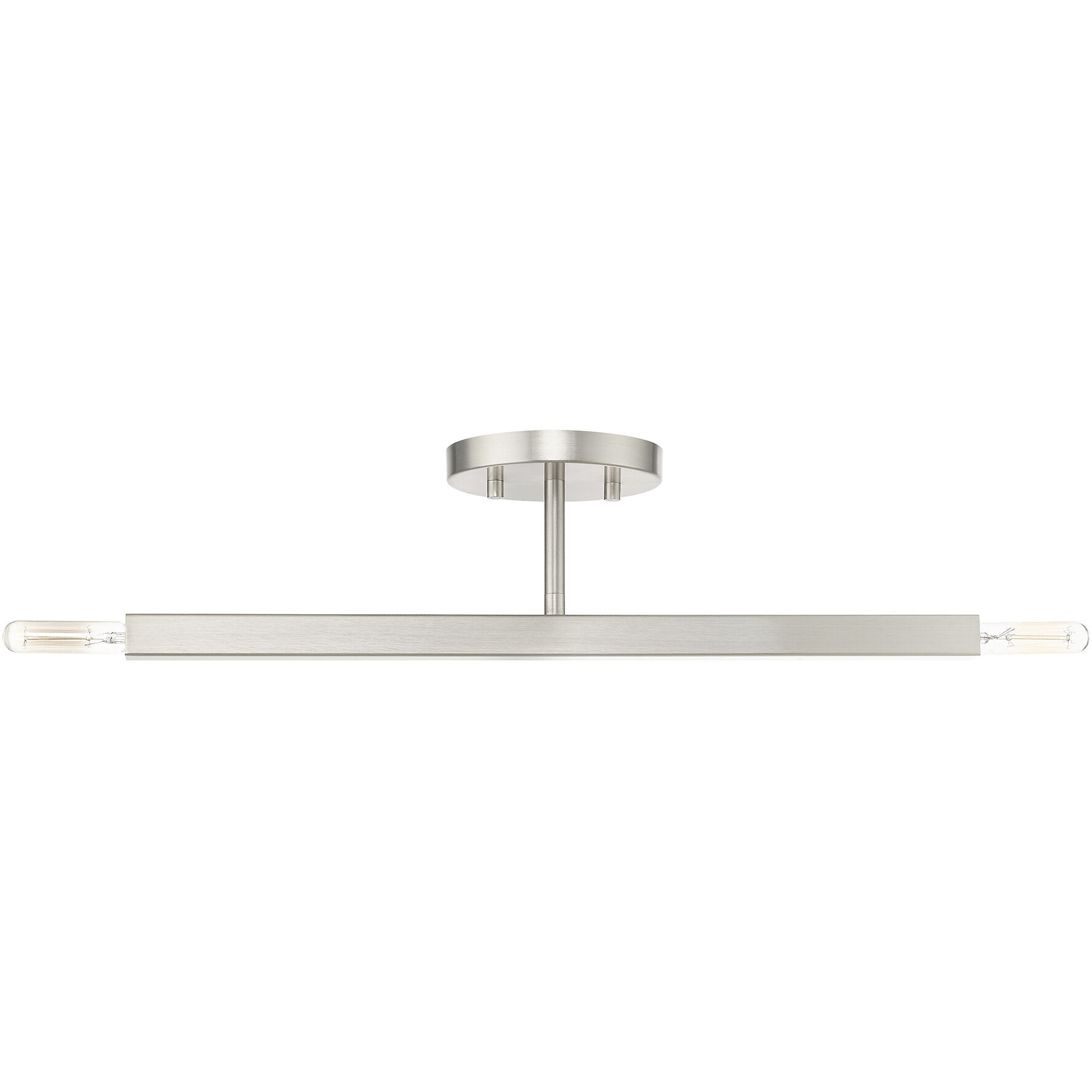 Monaco 2 Light 5.13 inch Brushed Nickel Semi-Flush Ceiling Light