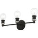 Lansdale 3 Light 20 inch Black with Brushed Nickel Accents Vanity Sconce Wall Light