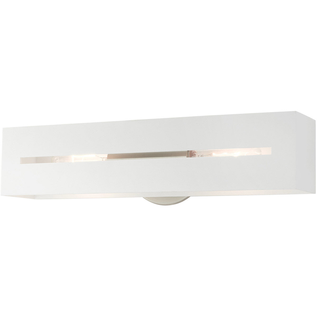 Soma 2 Light 18 inch Textured White with Brushed Nickel Finish Accents ADA Vanity Sconce Wall Light