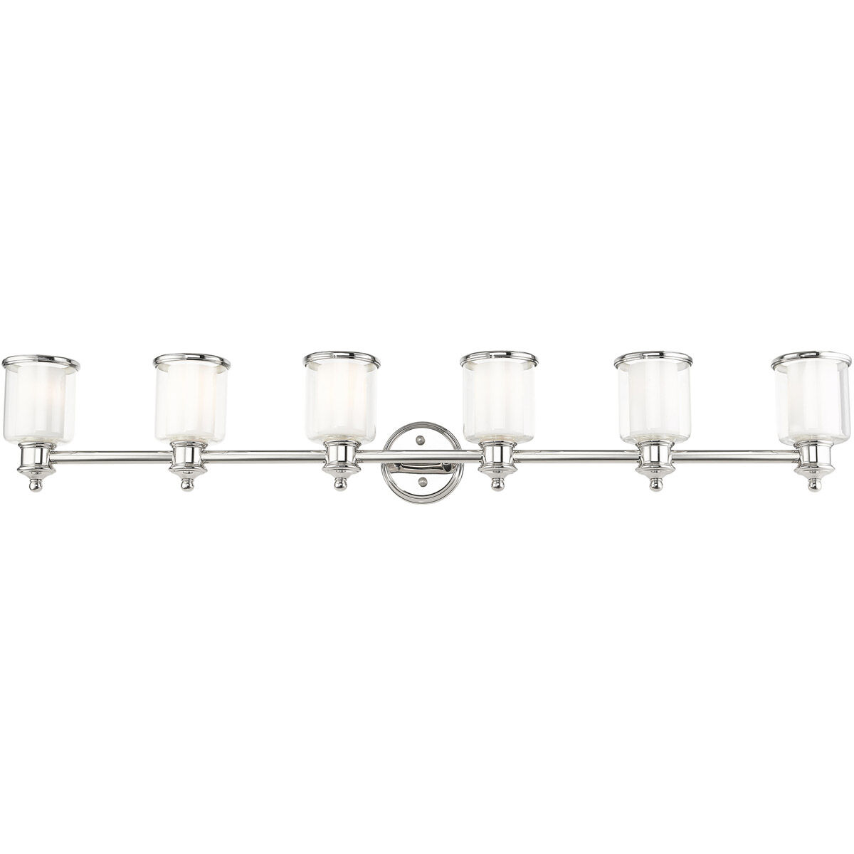 Middlebush 6 Light 55 inch Polished Nickel Vanity Sconce Wall Light