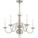 Williamsburgh 5 Light 24 inch Brushed Nickel Chandelier Ceiling Light