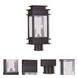 Princeton 2 Light 16.75 inch Bronze Outdoor Post Top Lantern