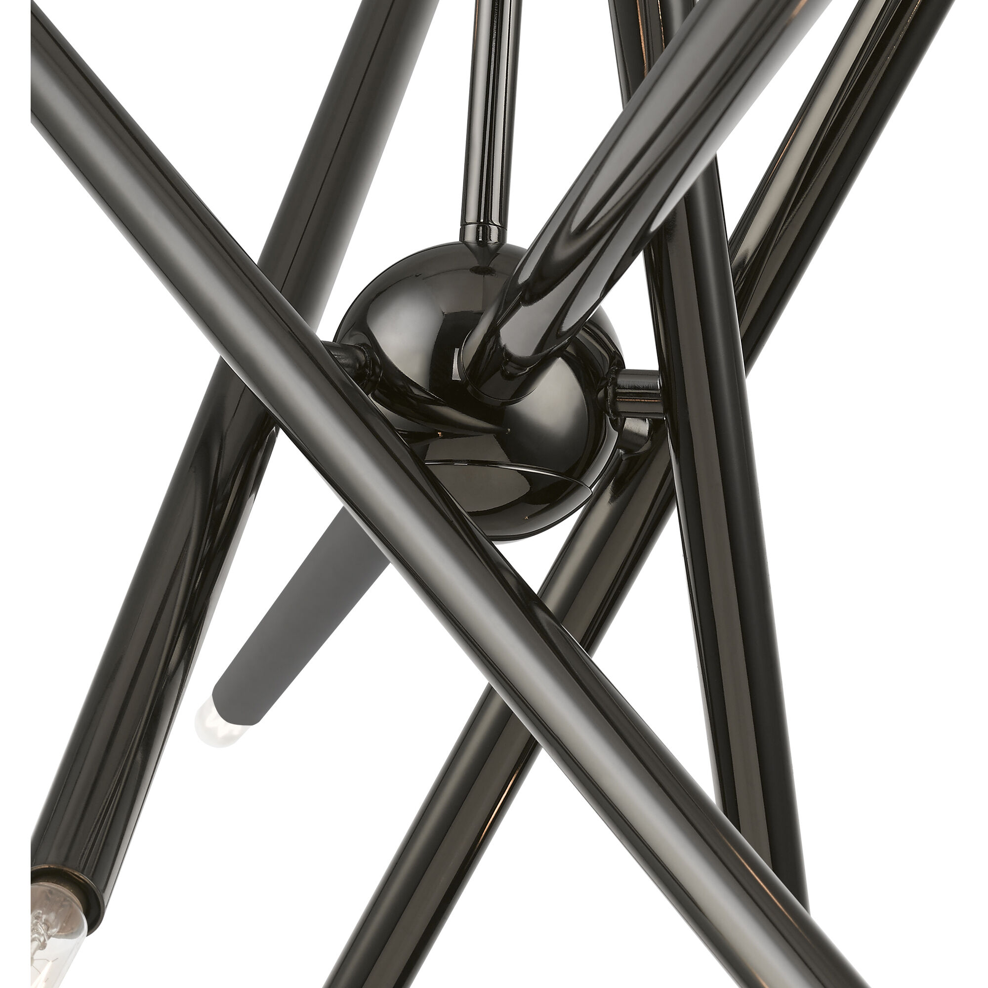 Soho Linear Chandelier Ceiling Light in Black Chrome