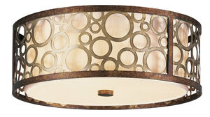 Avalon 3 Light 14 inch Palacial Bronze with Gilded Accents Flush Mount Ceiling Light