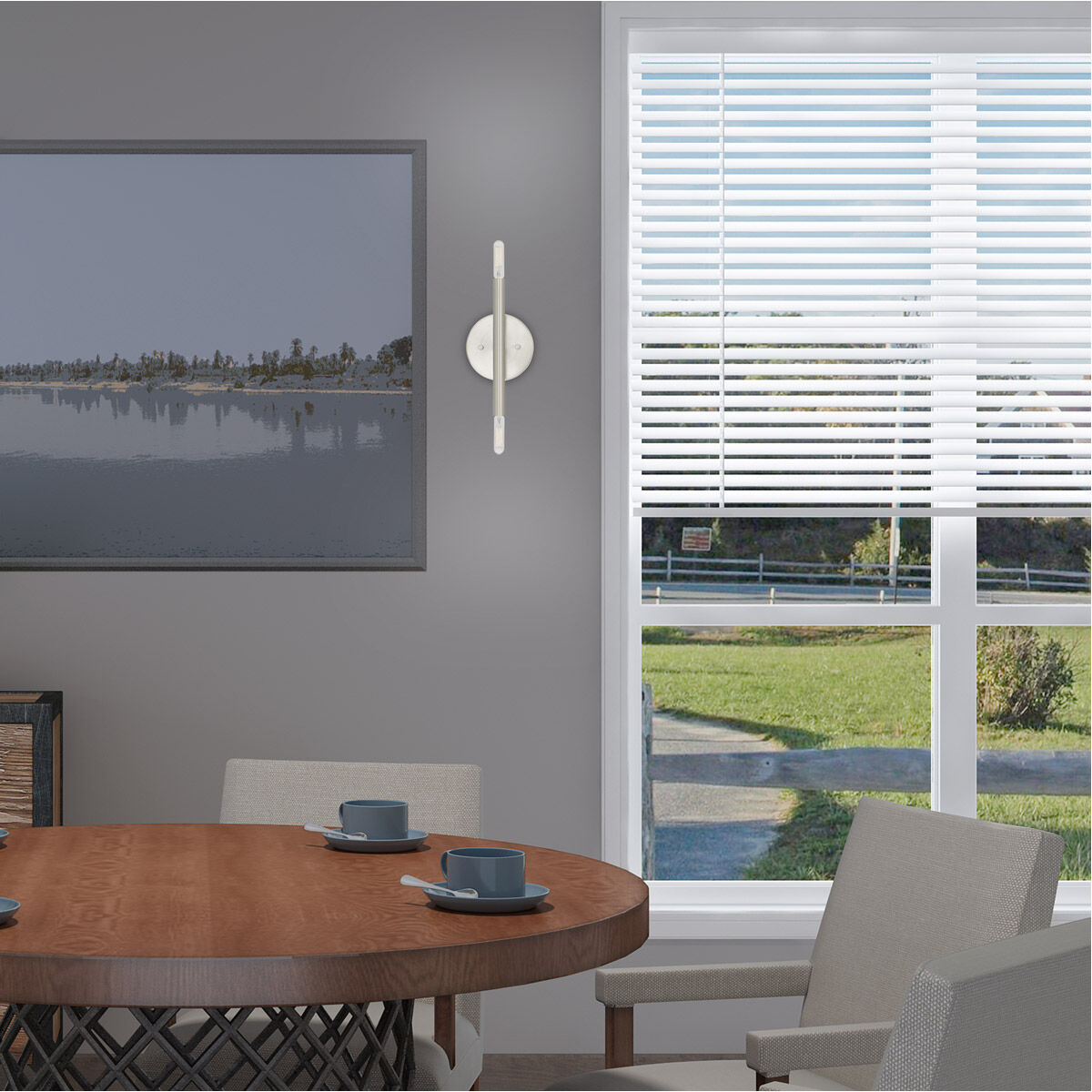 Copenhagen 2 Light 5 inch Brushed Nickel ADA ADA Wall Sconce Wall Light