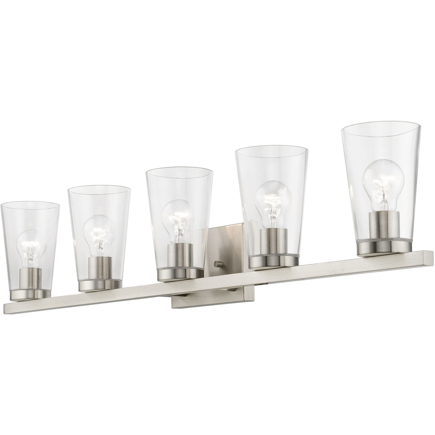 Cityview 5 Light 40 inch Brushed Nickel Vanity Sconce Wall Light, Extra Large