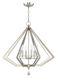 Diamond 6 Light 25 inch Polished Nickel Chandelier Ceiling Light