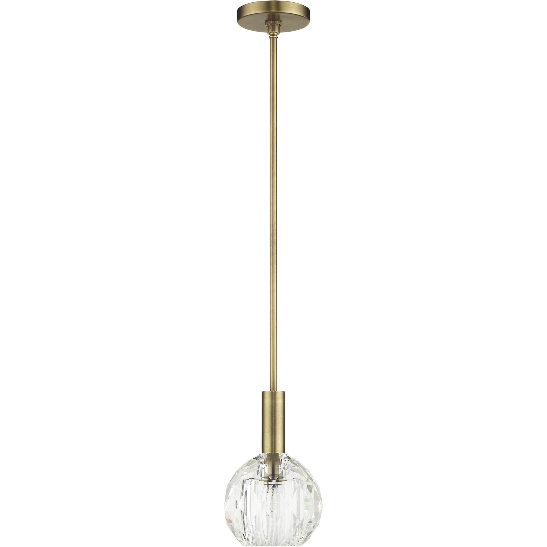Whitfield 1 Light 6.5 inch Natural Brass Pendant Ceiling Light