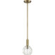 Whitfield 1 Light 6.5 inch Natural Brass Pendant Ceiling Light