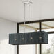 Weavington 4 Light 7.75 inch Brushed Nickel Large Linear Chandelier Ceiling Light, Large
