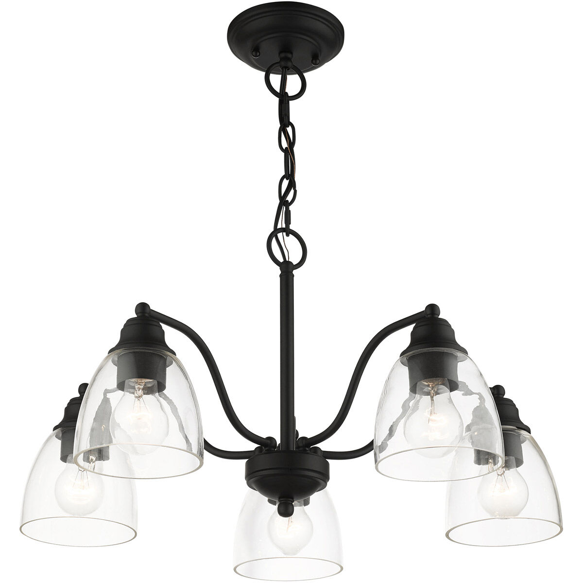 Montgomery 5 Light 24 inch Black Chandelier Ceiling Light