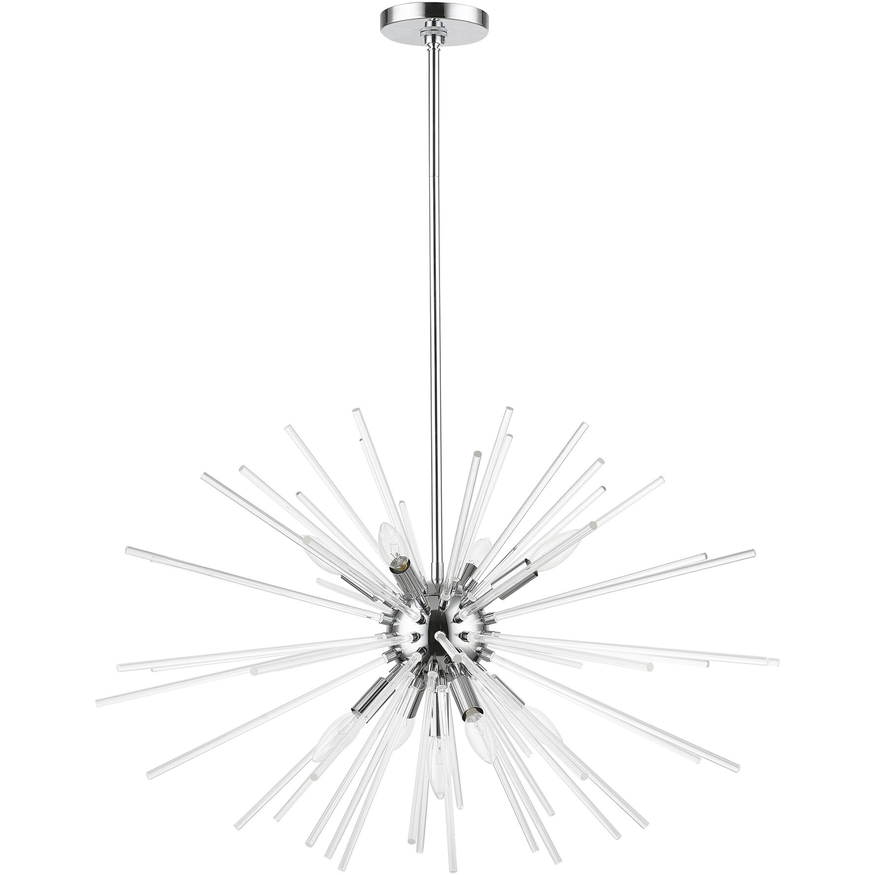 Utopia 9 Light 32 inch Polished Chrome Pendant Chandelier Ceiling Light, Large
