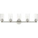Whittier 5 Light 35 inch Brushed Nickel Vanity Wall Sconce Wall Light, Large