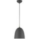Arlington 1 Light 10 inch Scandinavian Gray with Brushed Nickel Accents Pendant Ceiling Light