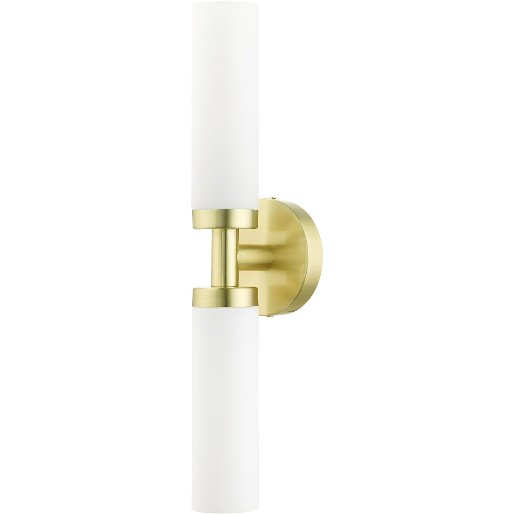 Aero 2 Light 18 inch Satin Brass ADA Vanity Sconce Wall Light