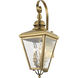 Cambridge 3 Light 29 inch Antique Brass Outdoor Wall Lantern