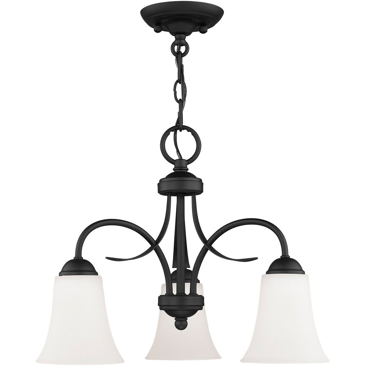Ridgedale 3 Light 18 inch Black Convertible Dinette Chandelier/Ceiling Mount Ceiling Light