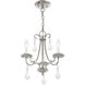 Daphne 3 Light 14 inch Polished Chrome Mini Chandelier Ceiling Light
