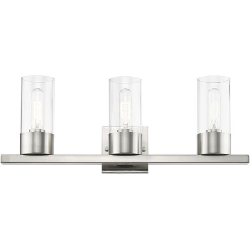 Carson 3 Light 23 inch Brushed Nickel Vanity Sconce Wall Light
