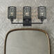 Twinewell 3 Light 23 inch Black Vanity Wall Sconce Wall Light
