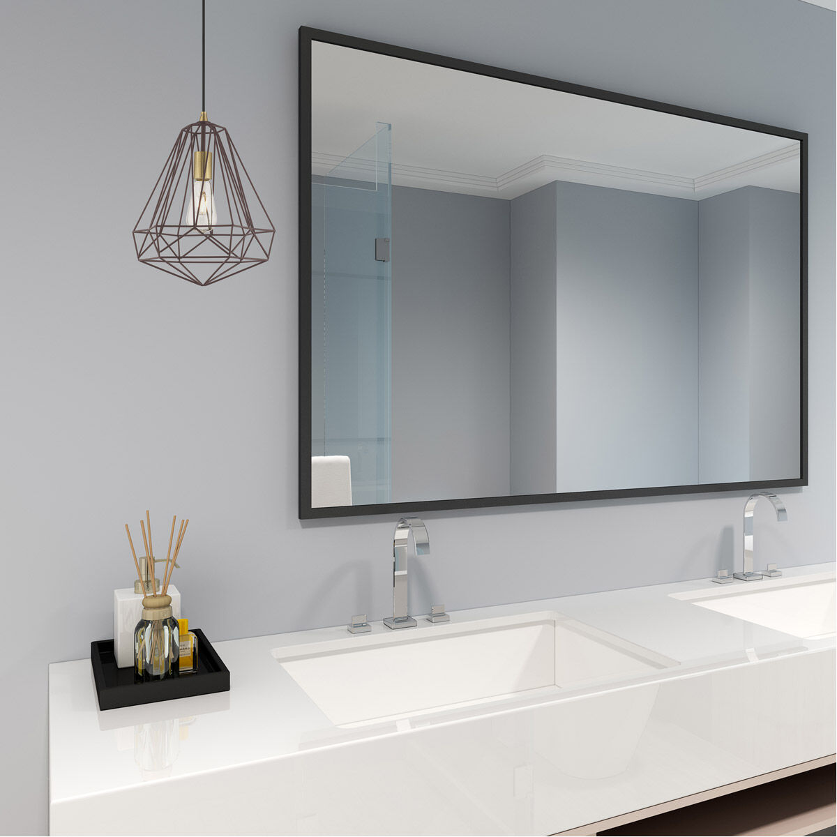 Geometric 1 Light 12 inch Bronze Mini Pendant Ceiling Light