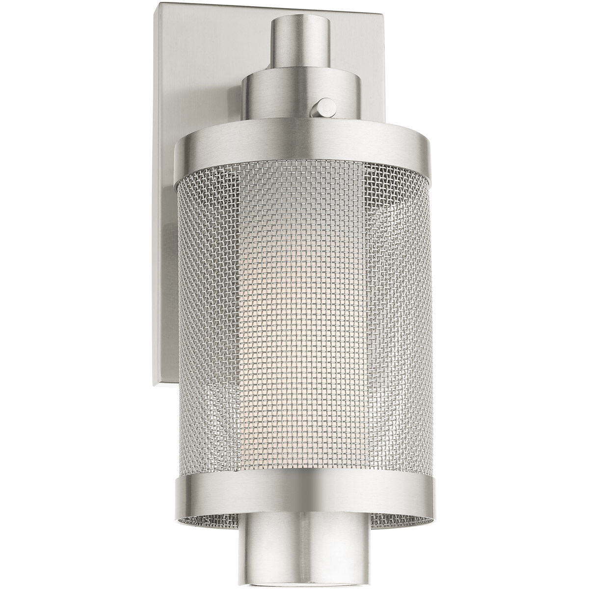 Nottingham 1 Light 12 inch Brushed Nickel Outdoor Wall Lantern