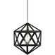 Ashland 1 Light 13 inch Black with Brushed Nickel Accents Pendant Ceiling Light