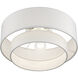 Manorwood 3 Light 15 inch Brushed Nickel Semi-Flush Ceiling Light