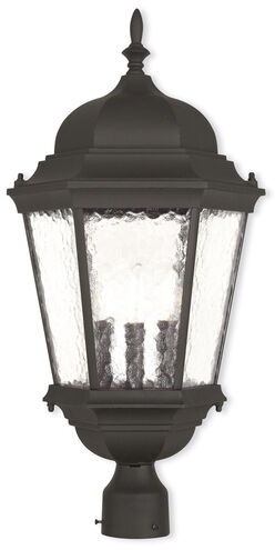 Hamilton 3 Light 27 inch Textured Black Outdoor Post Top Lantern
