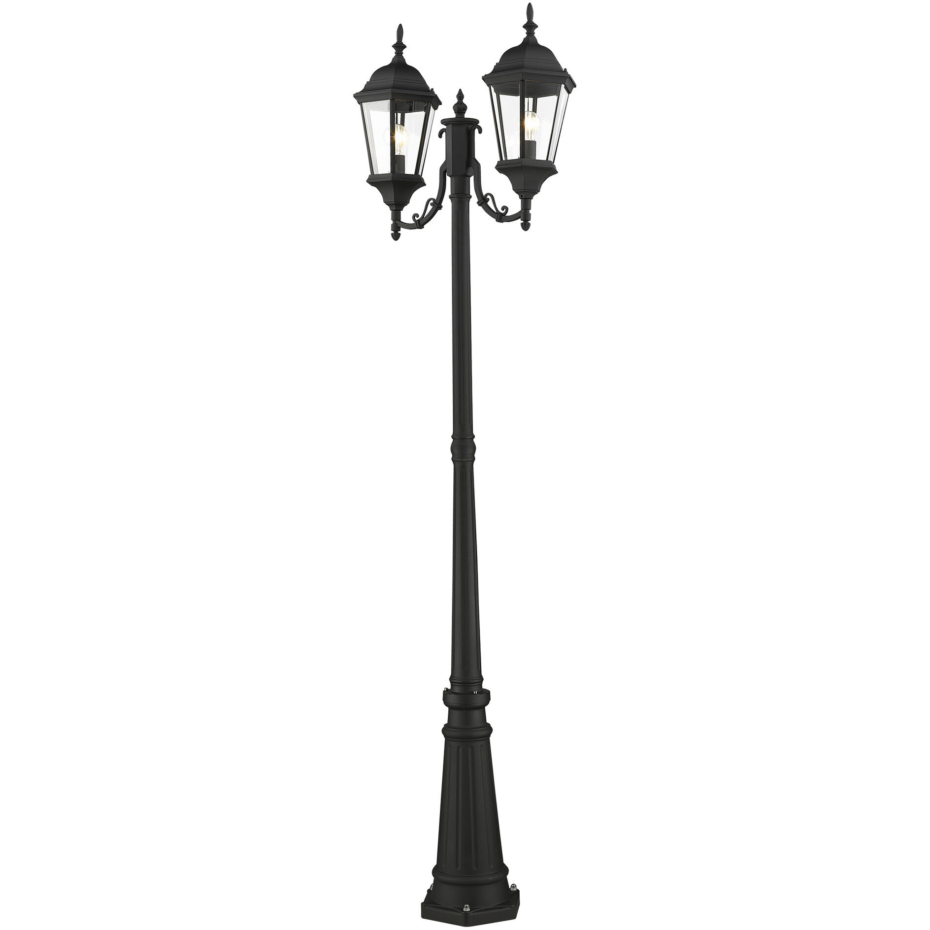 Hamilton 2 Light 86 inch Textured Black Outdoor Post Light