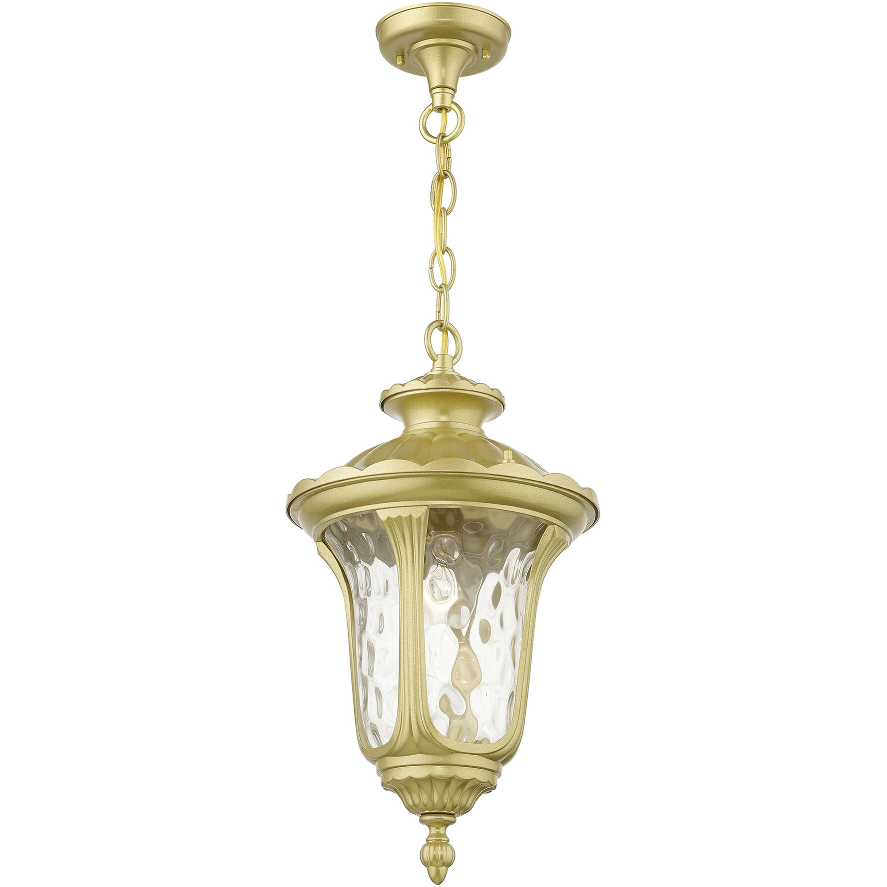 Oxford 1 Light 9.5 inch Soft Gold Outdoor Pendant Lantern, Medium