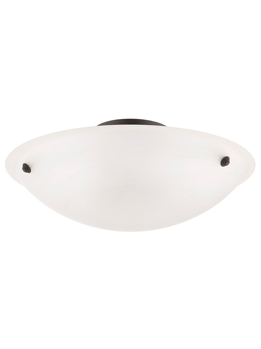 Oasis 3 Light 20 inch Bronze Semi-Flush Mount Ceiling Light